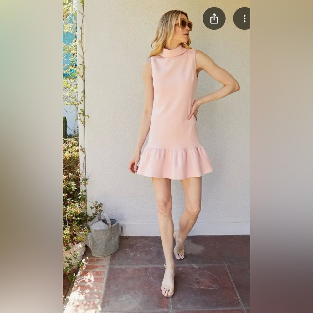 BURU Pink Sleeveless Mini Mod Dress